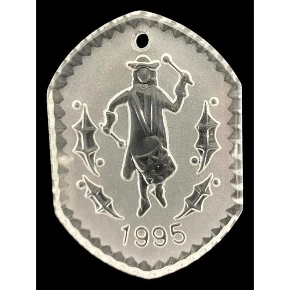 Waterford Crystal 1995 12 Days of Christmas Ornament Nine Drummers Drumming Box‎